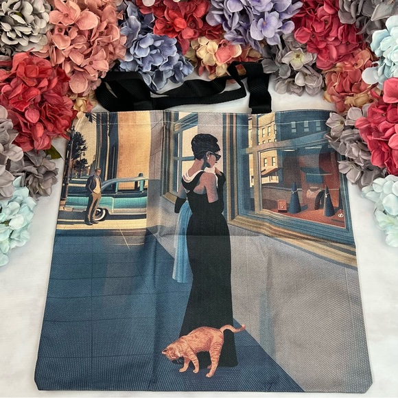 Eco-Friendly Audrey Hepburn Breakfast at Tiffany’s Folding Tote Bag - Picture 5 of 12
